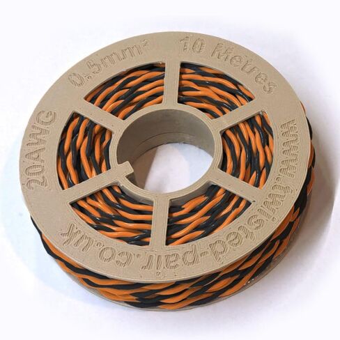 Black & Orange Twisted Pair Wire 22 AWG / 0.35mm² 5 Meters CAN Bus Cable in Kuwait
