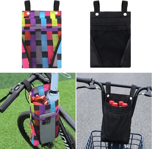 2 حزمة حقيبة المقود الدراجة، قماش مقبض دراجة الجبهة شنقا الحقيبة مع حامل الهاتف لسكوتر eBike دراجة نارية الطريق الجبلية دراجة الدراجات الملحقات للنساء الرجال in Kuwait