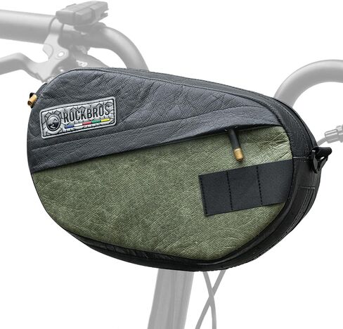 ROCKBROS Eco-Friendly Bike Front Handlebar Bag, Dissen Paper Recycled Tire Cycling Bag with Detachable Shoulder Strap in Kuwait