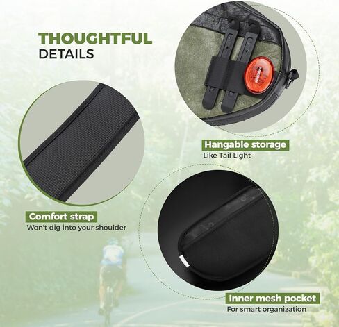 ROCKBROS Eco-Friendly Bike Front Handlebar Bag, Dissen Paper Recycled Tire Cycling Bag with Detachable Shoulder Strap in Kuwait