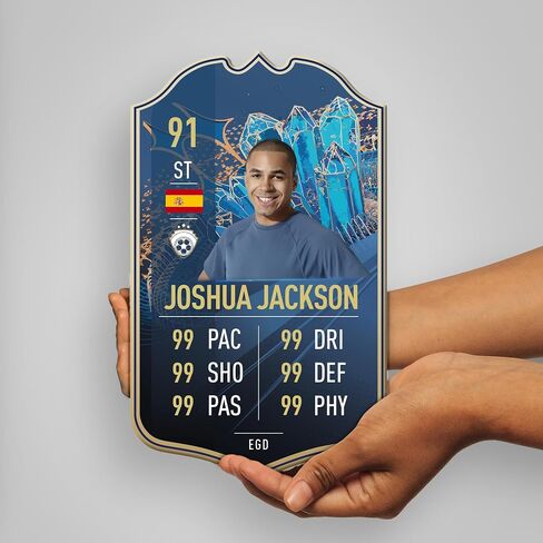 لوحة كرة القدم المخصصة للتشفير 2023 نموذج محسن | لعبة الفيديو الشهيرة Ultimate Team Card | ديكورات كرة القدم لغرفة النوم | هدايا كرة القدم للبنين والبنات | خيارات متعددة الحجم والأشكال in Kuwait