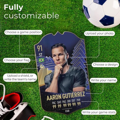 لوحة كرة القدم المخصصة للتشفير 2023 نموذج محسن | لعبة الفيديو الشهيرة Ultimate Team Card | ديكورات كرة القدم لغرفة النوم | هدايا كرة القدم للبنين والبنات | خيارات متعددة الحجم والأشكال in Kuwait