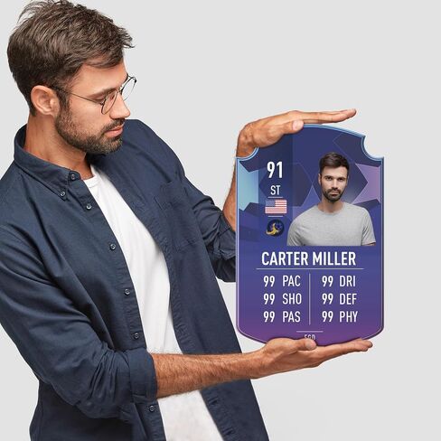لوحة كرة القدم المخصصة للتشفير 2023 نموذج محسن | لعبة الفيديو الشهيرة Ultimate Team Card | ديكورات كرة القدم لغرفة النوم | هدايا كرة القدم للبنين والبنات | خيارات متعددة الحجم والأشكال in Kuwait