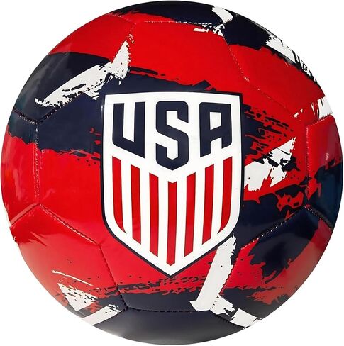 كرة قدم Icon Sports مرخصة رسميًا من اتحاد كرة القدم الأمريكي USMNT مقاس 5 - فريدوم سترايك أبيض in Kuwait