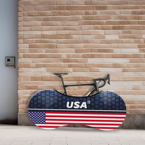 Bike Cover for Indoor Storage, High-Elastic Bicycle Cover Protective Bike Wheel Cover for Floors & Walls, Premium Bike Covers for Road & Mountain Bikes(Red) in Kuwait