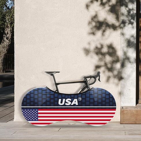 Bike Cover for Indoor Storage, High-Elastic Bicycle Cover Protective Bike Wheel Cover for Floors & Walls, Premium Bike Covers for Road & Mountain Bikes(Red) in Kuwait