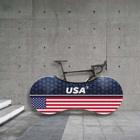 Bike Cover for Indoor Storage, High-Elastic Bicycle Cover Protective Bike Wheel Cover for Floors & Walls, Premium Bike Covers for Road & Mountain Bikes(Red) in Kuwait