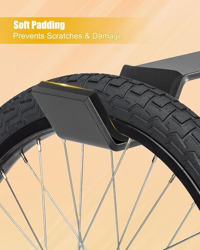 Bike Wheel Rack Wall Mount 2 Pack, Heavy Duty Carbon Steel Vertical Bicycle Wheel Storage Hanger Holder for Garage, Indoor Spare Tire Wheelset with Soft Padding in Kuwait