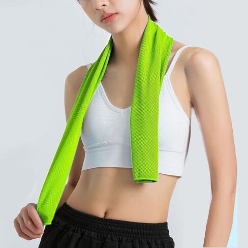 Cooling Towels (40"x12"), Cooling Towels for Neck and Face, Gym Towel for Working Out, Soft Breathable Ice Towel for Yoga Sport Running Golf-Green in Kuwait