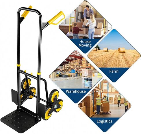 IDEALHOUSE Stair Climbing Dolly, Heavy-Duty Stair Climber Hand Truck Dolly 770 Lbs Capacity in Kuwait