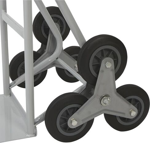 Strongway Stair Climber Hand Truck, 550-Lb Capacity Heavy-Duty Alloy Steel Utility Dolly, 6-Wheel Solid Rubber Design for Navigating Stairs, Gray in Kuwait