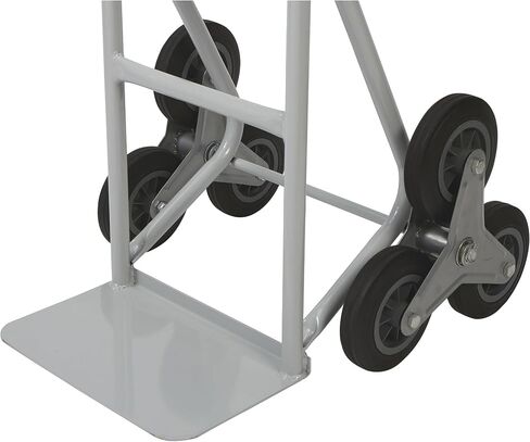Strongway Stair Climber Hand Truck, 550-Lb Capacity Heavy-Duty Alloy Steel Utility Dolly, 6-Wheel Solid Rubber Design for Navigating Stairs, Gray in Kuwait