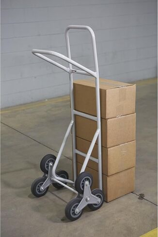 Strongway Stair Climber Hand Truck, 550-Lb Capacity Heavy-Duty Alloy Steel Utility Dolly, 6-Wheel Solid Rubber Design for Navigating Stairs, Gray in Kuwait