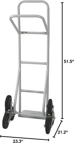 Strongway Stair Climber Hand Truck, 550-Lb Capacity Heavy-Duty Alloy Steel Utility Dolly, 6-Wheel Solid Rubber Design for Navigating Stairs, Gray in Kuwait