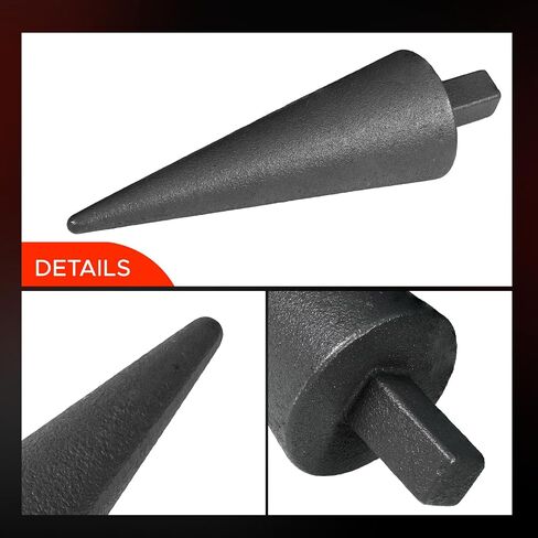 ممسك مخروطي لتشكيل المعدن من Blacksmith Anvil - أداة ثقب هاردي مقاس 1 بوصة لتزوير الحلقات واللفائف، الطول الإجمالي 13.31 بوصة، فولاذ 1018 مع طلاء الشمع الساخن in Kuwait