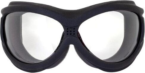Global Vision Big Ben Padded Motorcycle Safety Goggles Fitover Black Frame w/Clear Smoke Yellow & Blue Mirror Lenses in Kuwait