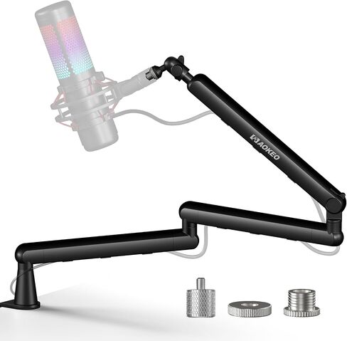 Microphone Arm,Aokeo AK-55i Desk Low Profile Adjustable Mic Boom Arm Stand,Suitable For Blue Yeti,Snowball iCE, HyperX QuadCast,SoloCast,Elgato Wave,Etc in Saudi Arabia