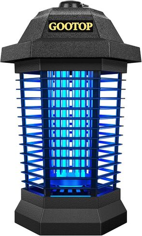 GOOTOP Bug Zapper Outdoor، Mosquito Zapper، 4200V 3 Prong Plug in Electric Fly Zapper، قاتل البعوض، مصائد الذباب، الحشرات الطائرة Zapper داخلي خارجي، ABS بلاستيك خارجي (أسود) in Kuwait