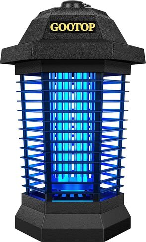GOOTOP Bug Zapper Outdoor، Mosquito Zapper، 4200V 3 Prong Plug in Electric Fly Zapper، قاتل البعوض، مصائد الذباب، الحشرات الطائرة Zapper داخلي خارجي، ABS بلاستيك خارجي (أسود) in Kuwait