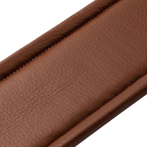 Levy's Leathers Best-Selling 3" Wide Amped Leather Series Guitar Strap with Foam Padding, Black with Tan Garment Backing, (M26PD-BLK-TAN) in Kuwait