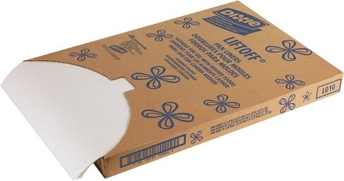 Dixie® بطانات مقلاة مقاومة للدهون، 16 3/8 بوصة × 24 3/8 بوصة، بيضاء، كرتونة تحتوي على 1000 بطانة in Kuwait