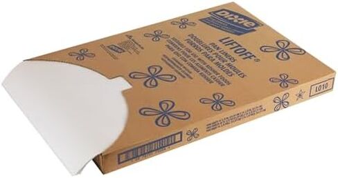 Dixie® بطانات مقلاة مقاومة للدهون، 16 3/8 بوصة × 24 3/8 بوصة، بيضاء، كرتونة تحتوي على 1000 بطانة in Kuwait