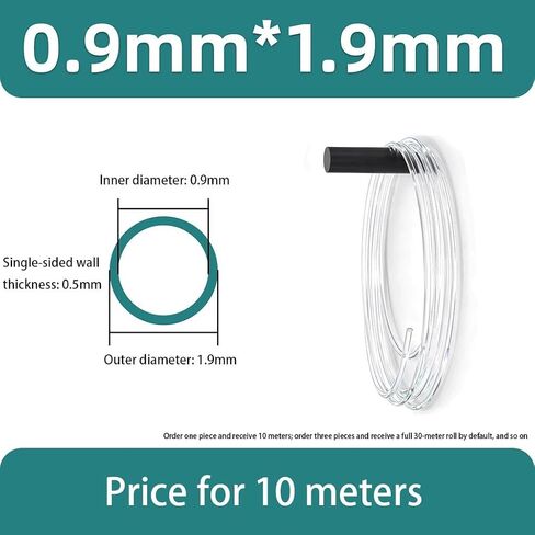 Silicone Capillary Tube 1x2.5mm, 10M Transparent(Clear,0.7 * 2.5mm) | For lab analysis medical devices and industrial automation, chemical resistant anti-tear hose, soft tubing in Kuwait