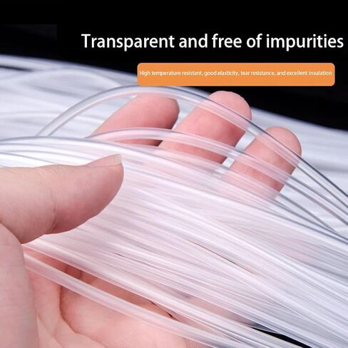 Silicone Capillary Tube 1x2.5mm, 10M Transparent(Clear,0.7 * 2.5mm) | For lab analysis medical devices and industrial automation, chemical resistant anti-tear hose, soft tubing in Kuwait