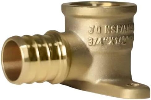 2 PCS 3/4" PEX X 1/2" FEMALE NPT THREADED DROP EAR ELBOW CRIMP FITTING LEAD in Kuwait