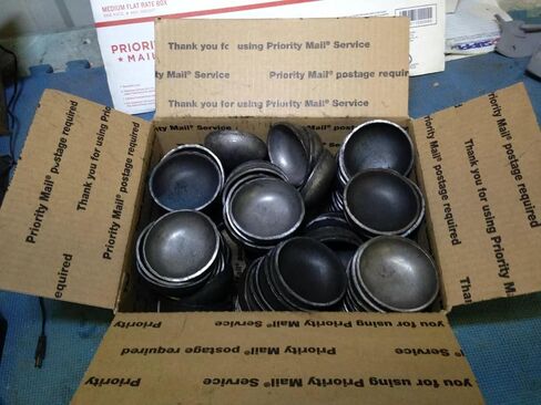 Post Cap for Posts Pipe caps: domed steel weld on 2 3/8 lot of 100 UpcycLab in Kuwait