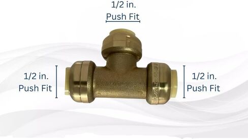 1 PIECE 1/2" PUSH FIT TEES FITTINGS in Kuwait