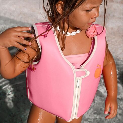 SUNNYLiFE Swim Vest, 3-6 Years, Neon Pink, EPE/Natural Rubber/Polyester, 15.75 x 14.17 x 1.97 Inches, 1.49 lbs in Kuwait