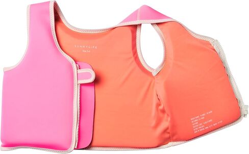 SUNNYLiFE Swim Vest, 3-6 Years, Neon Pink, EPE/Natural Rubber/Polyester, 15.75 x 14.17 x 1.97 Inches, 1.49 lbs in Kuwait
