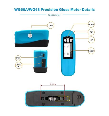 Colorimeter, Gloss Meter WG45 Single Angle 45 Degree Specular Tester Thin Film in Kuwait