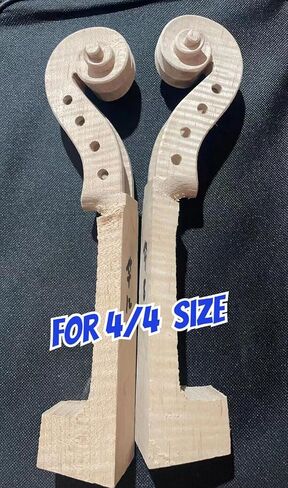 1 pcs Violin Neck 4/4 Flame Maple wood violin parts Replacement Violin Neck head in Kuwait