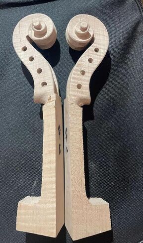 1 pcs Violin Neck 4/4 Flame Maple wood violin parts Replacement Violin Neck head in Kuwait