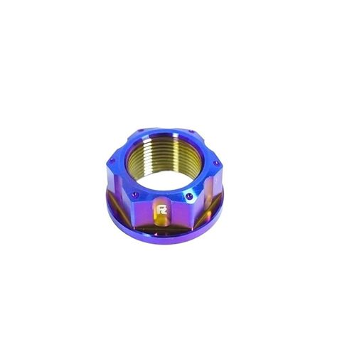 Compatible for RTAMO Titanium Rear Axle Swingarm Nut M22 M24 M25×1.5 Pitch Motorcycle(Burnt Blue,M25X1.5P) in Kuwait