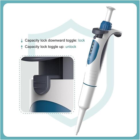 Laboratory Pipette,Digital Adjustable Micropipette Lab Equipment with Pipette Tips(1-10ml) in Kuwait