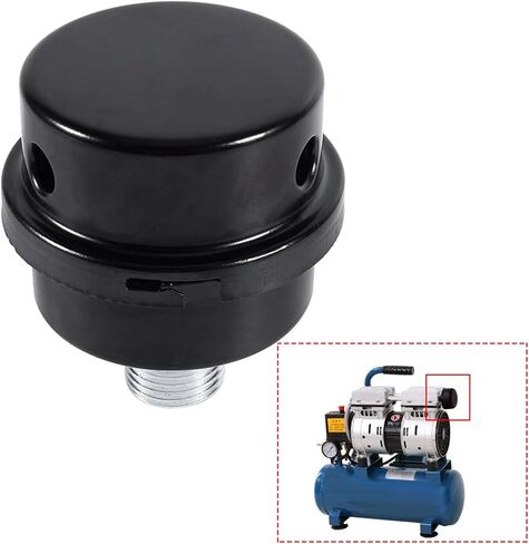 1 Pc 1/2" Thread Male Thread Diameter 20mm Air Compressor Silencer Filter, Thread Metal Air Compressor Intake Filter Sound Muffler Silencer, Air Compressor Replacement Parts in Kuwait