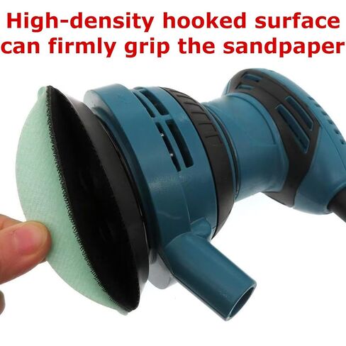 Sanding Disc Backing Pads Set,5 Inch Sander Pad Replacement with 50 PCS 5-inch Sanding Discs Including 80,100,150,180,240 Grit,8 Holes Hook and Loop Orbital Sander Pad for Random Orbital Sanders in Kuwait