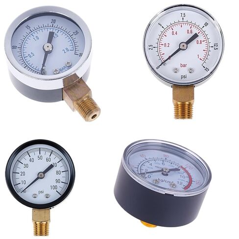 1pc Pressure Gauge Low Pressure for Fuel Air Oil Gas Water Oil Gas Measurement 22/25/40/50mm Diameter(0-12 Bar 0-170 Psi) in Saudi Arabia