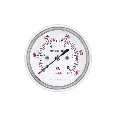 1pc Capsule Diaphragm Pressure Gauge 60mm 0-100Kpa 1/4" Thread Back Axial Connection Brass Joint mometer(0-10Kpa) in Saudi Arabia