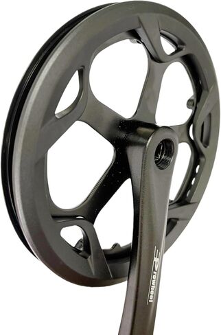 Electric Bicycle crankset, Single 46T Steel Sprocket with Double Chain Cover, 170mm Aluminum Alloy arm, Suitable for Single and 6/7/8/9 Speed Electric Bicycles, Bicycles, Folding Bicycles in Kuwait