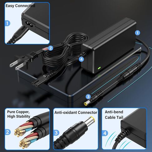 12V DJ Controller Charger Replacement Compatible with Pioneer DJ DDJ-FLX10 | Power Cord AC Adapter for Pioneer DDJ 4-Channel 4 Channel DDJFLX10 FLX10 Performance DJ Controller Charging Plug Cable in Kuwait
