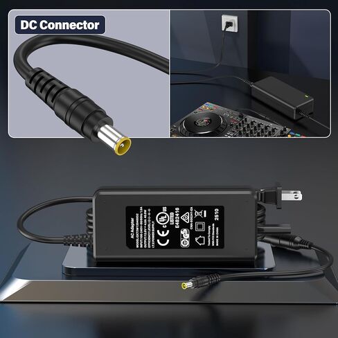 12V DJ Controller Charger Replacement Compatible with Pioneer DJ DDJ-FLX10 | Power Cord AC Adapter for Pioneer DDJ 4-Channel 4 Channel DDJFLX10 FLX10 Performance DJ Controller Charging Plug Cable in Kuwait