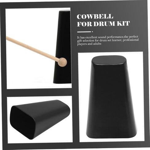 Toyvian Sturdy Cowbell for Drum Set Wear-resistant Music Instrument Accessory for Concerts Parties and Family Gatherings Loud Rich Sound for Professionals and Beginners in Kuwait