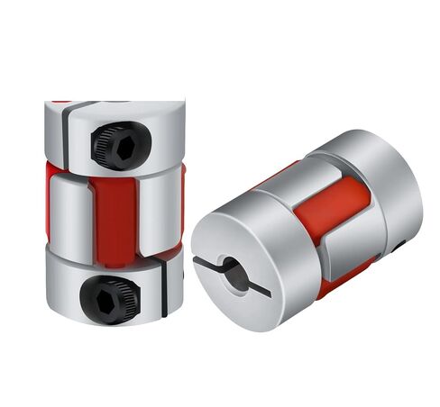 Two-jaw D14L22 Aluminum Plum Flexible Shaft Coupling Motor Connector Solid Rubber 6 .35 8/10mm 1Pcs | 4x6 in Saudi Arabia
