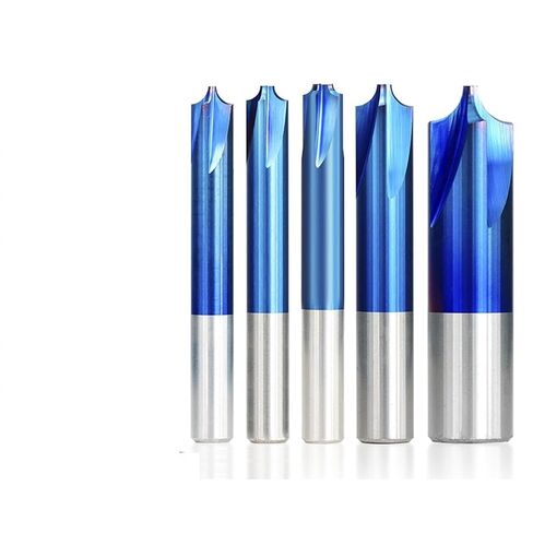 طرف نصف قطر دائري مطلي باللون الأزرق R0.5-R5.0 من الكربيد للآلة قطعة واحدة (الحجم: R0.75xD4x50L) in Kuwait