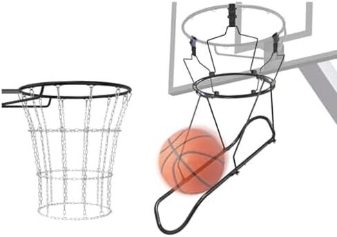 KingDolly Basketball Return Attachment with Chain Basketball Net, 360° Rotatable Track, Basketball Returner for Solo Practice, Shooting Training in Kuwait