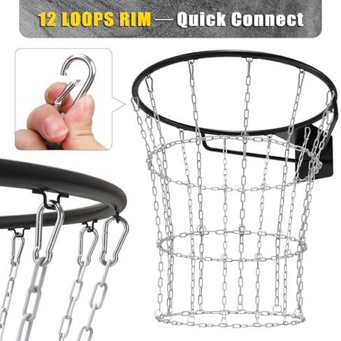 KingDolly Basketball Return Attachment with Chain Basketball Net, 360° Rotatable Track, Basketball Returner for Solo Practice, Shooting Training in Kuwait